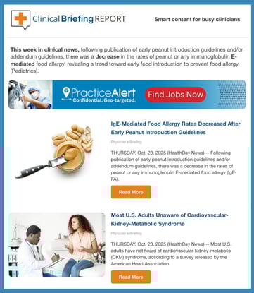 Clinical Briefing Report Sample Email