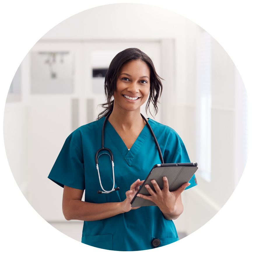 Nurse In White Hallway Circle Nurse In White Hallway Circle